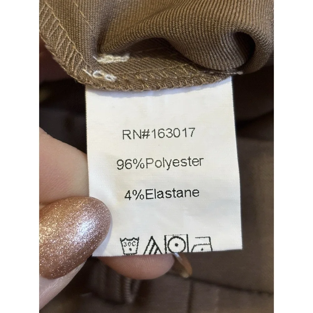 Princess Polly Wide Leg Pants Womens XXS US 2 Brown High Waisted Trouser - Picture 5 of 6